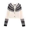 Za New Arrival Women's Clothing ZR Fashion Style Export Fashion All-Match Minimalist Casual Short Jacquard Knitting Cardigan