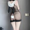Sex lingerie rabbit instructor hollow hip net dress passion hot sexy uniform seduction woman 3