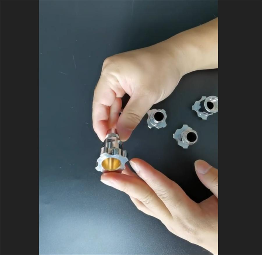 Copper M16 X 2mm External Thread Adapter For Spray Gun Cup Connector Pot Joints