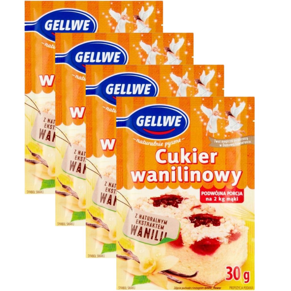 Gellwe Cukier wanilinowy 30 g x 4 sztuk