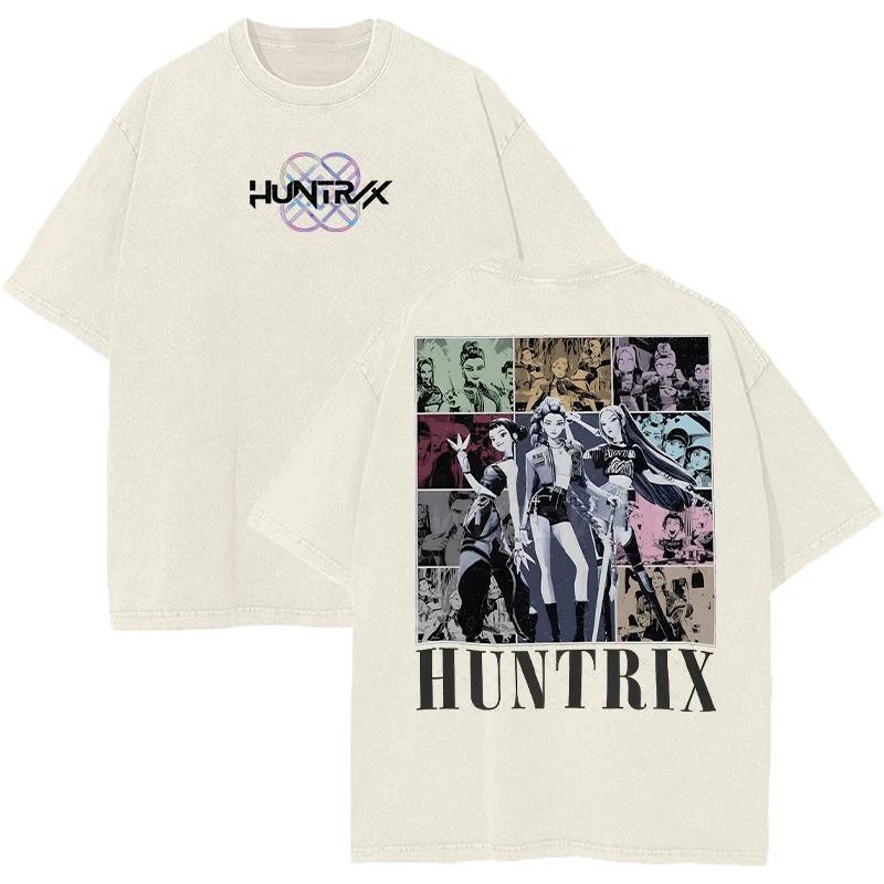 Fashion Women s T-Shirt 2025 Kpop Demon Hunters Huntrix Print T-shirt S бежевый