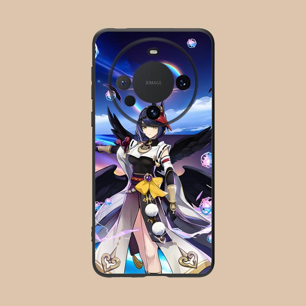 Game GI Kujou Sara Mobile Phone Case for Huawei Mate 60 50 40 30 20 10 Pro Plus Lite E 5G Colorful Printing Cover Cover Luxury