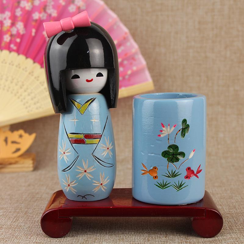 Japanese Puppet Doll Kimono Sakura Cartoon Dolls Home Decoration Cuisine Sushi Restaurant Ornament Girl Cute Desktop Gift 1/3Pcs