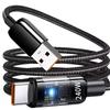 Transparent 240W Type-C Fast Charging Cable for Huawei Honor - 6A Compatibility