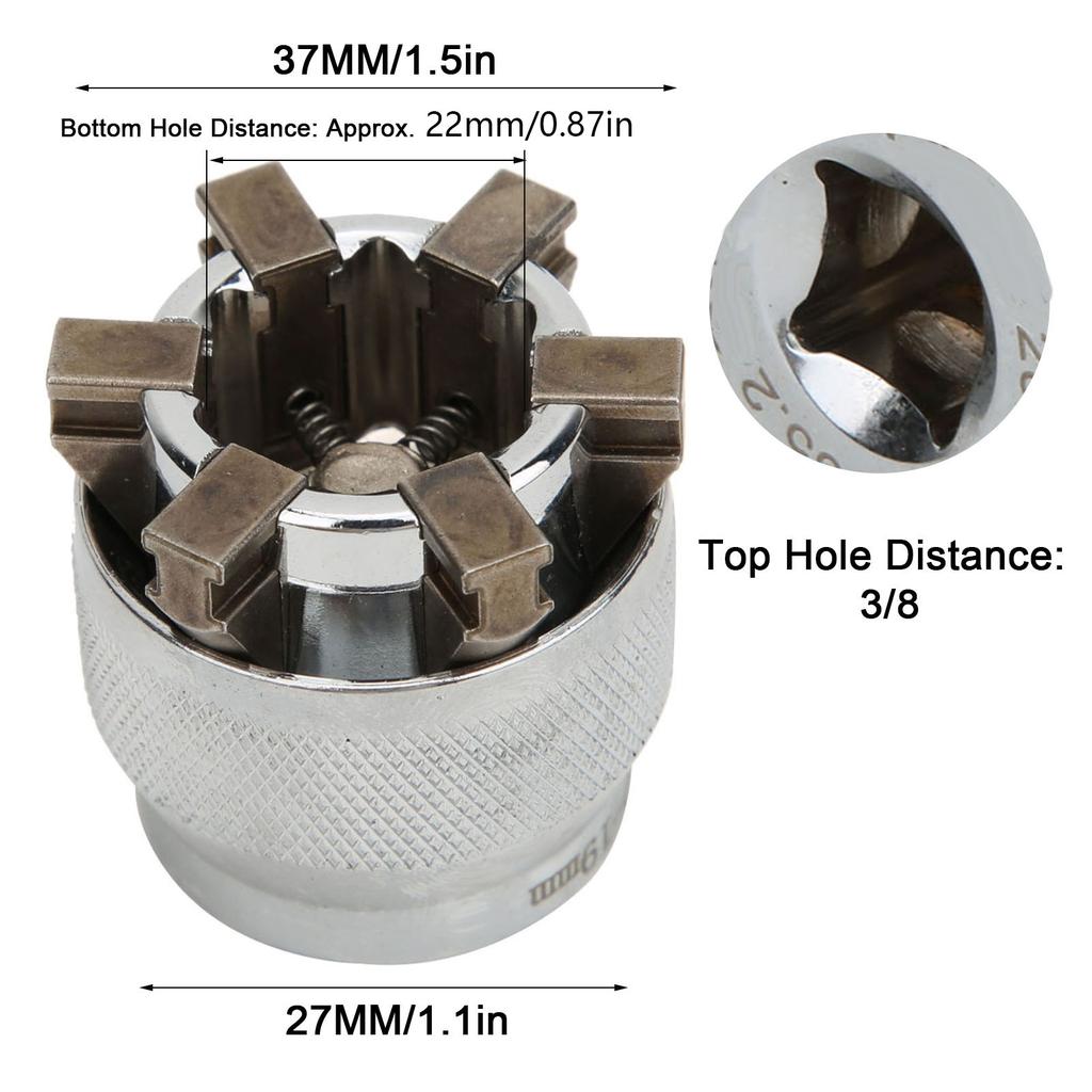 Universal Socket Wrench Magical Adjustable Socket for 10~19mm 38~34in Nut