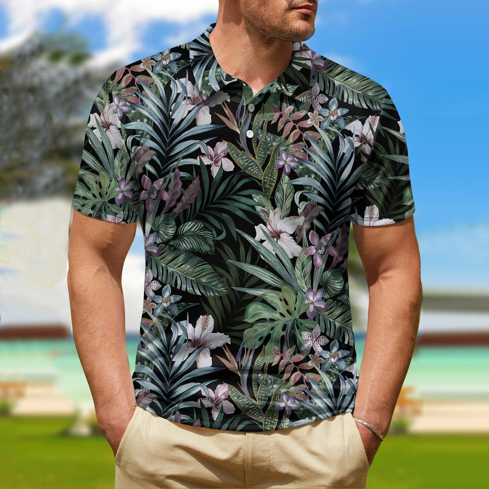 Summer Men s  Performance Micro Elastic Short Sleeve Golf Short Sleeve Top XXXXL