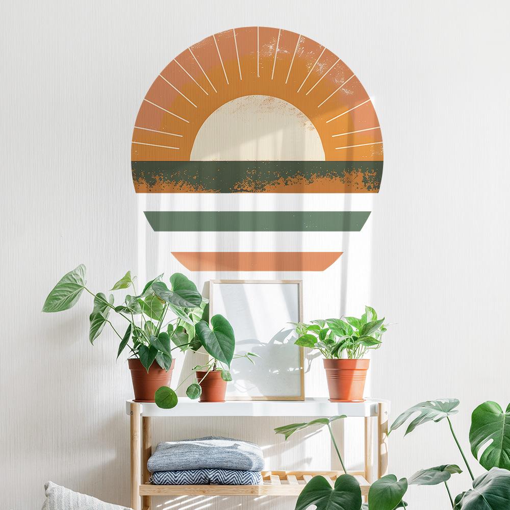 Fun-L024 Sunset Bedroom Living Room Mall Background Wall Beautification Wall Sticker Sticker