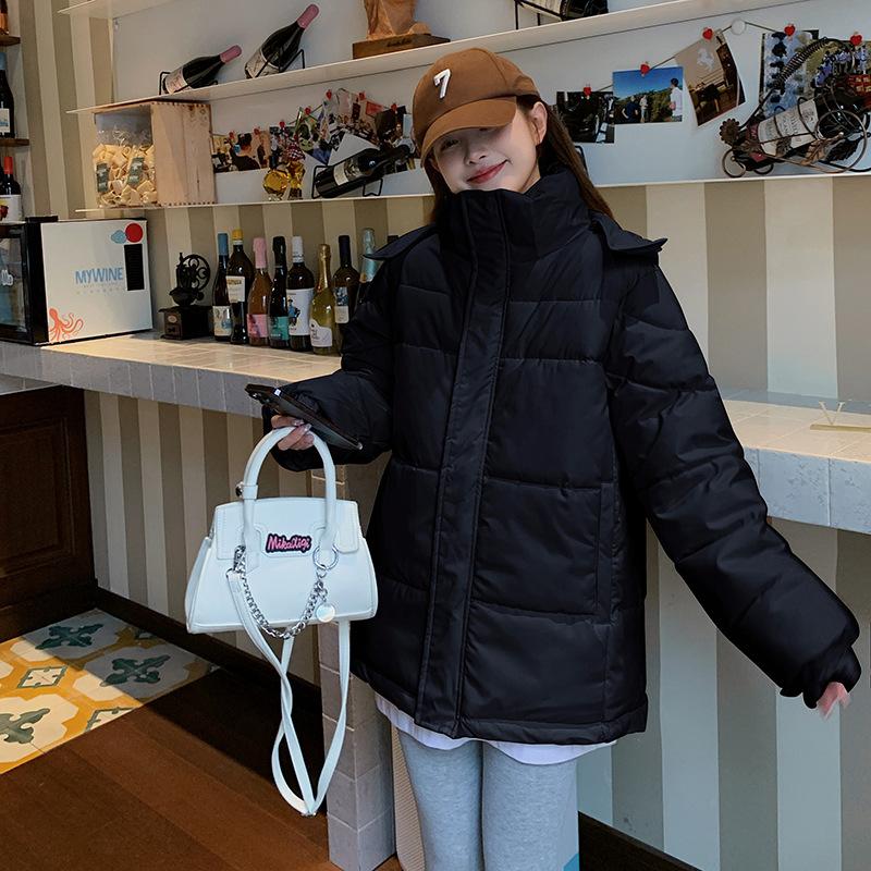 Down and padded jacket women's short model 2025 new thickened cotton jacket bread jacket Korean version loose padded jacket winter jacket