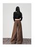 Melard Brown Wide-Leg Jeans: Women's 2026 Spring Loose Drape Casual Pants