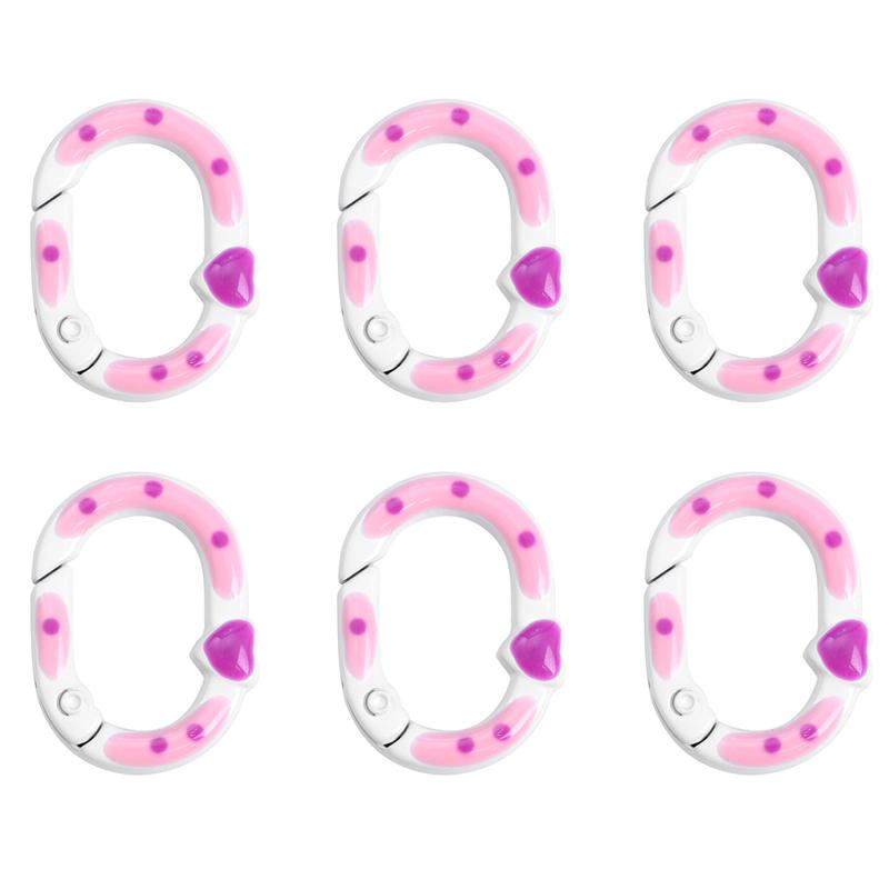 Stop malowany sprayem dwustronny brelok w kształcie serca w kropki owalny krople oleju akcesoria DIY