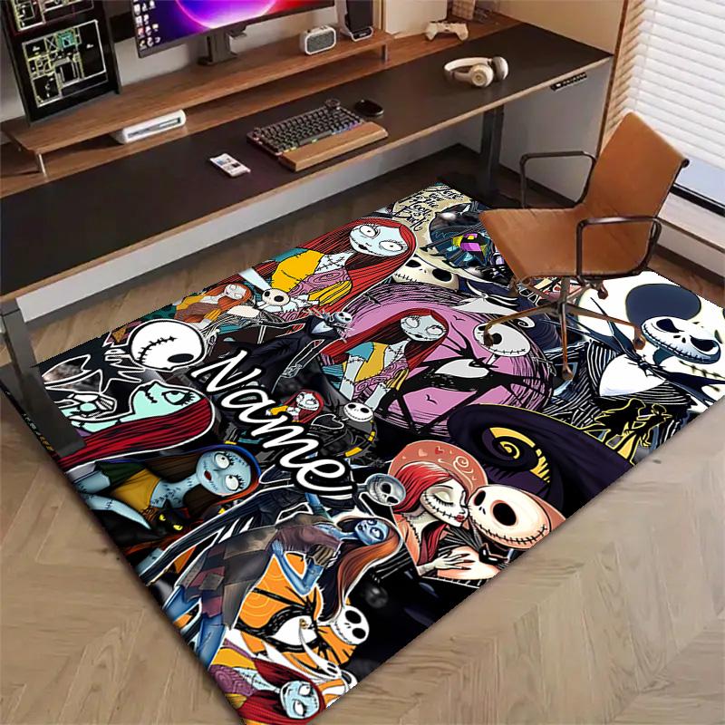 Custom Jack Mat Personalized Name, Polyester Washable Indoor Entryway Rug, Gift for Christmas, Easter, Thanksgiving Day