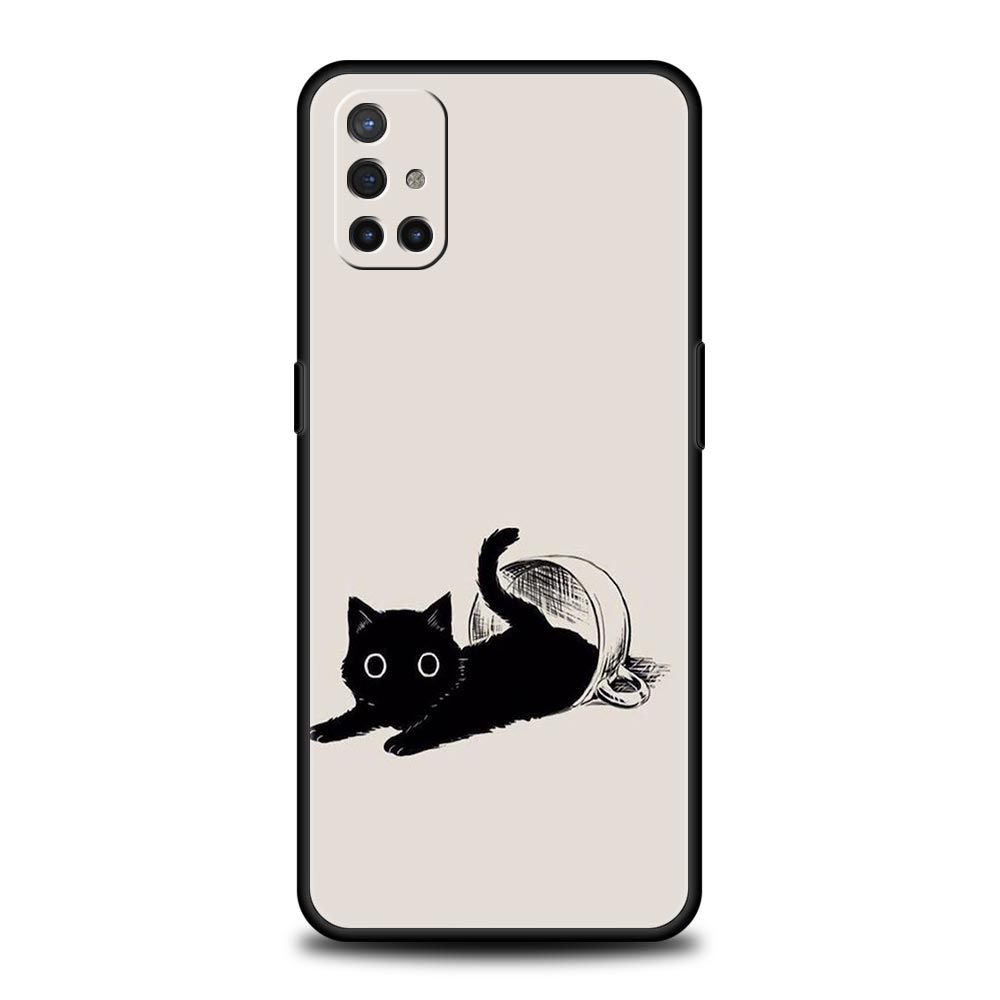 Phone Case For OnePlus 12 11 10 9 Pro 9T 12R 10R 9R 9RT 10T 8T 8 7 6T 7T Nord 2T CE 2 5G N200 N10 N100 Cover Cat Cartoon Cute