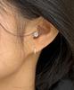 Iamj [925 Silver] 1.6 Basic Cubic Ring Earrings (3 Types)