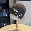 Distressed Knitted Woolen Hat with Holes for Women Autumn and Winter Retro Baotou Cold Hat for Men