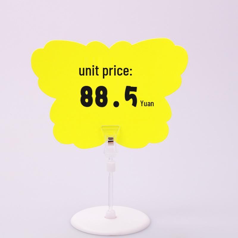 Fluorescent Flower Price Tag Display Stand - POP Advertising Handwritten Label