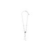 Pandora Limited Edition Fan Y Shape 925 Silver Necklace Women's Blue 398183SRUMX