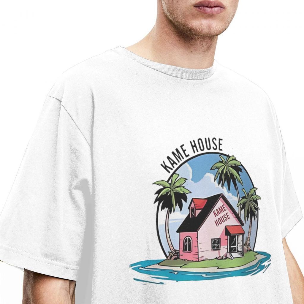 Turtle Island Kame House Anime Fans Gift T Shirt Merch for Men Women Pure Cotton Leisure Tees Short Sleeve Clothes All Seasons