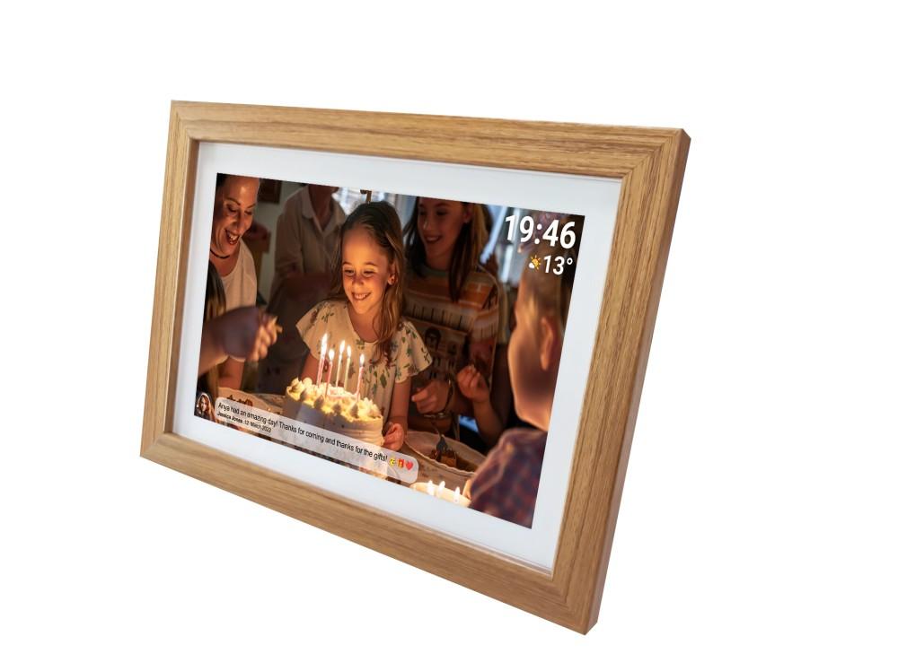 Digital Photo Frame FULL HD FRAMEO Wi-Fi IPS Touchscreen 15.6”" 16GB Denver PFF-1543LW Light Wood, Denver