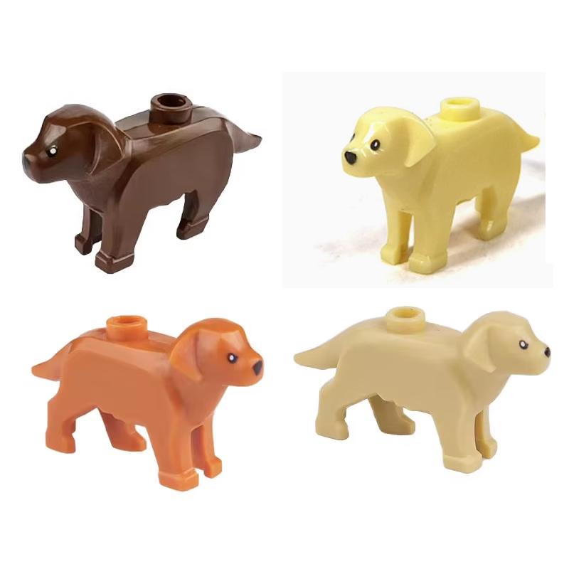 MOC Tier Szene Bausteine Katzen Hunde Schafe Schweine Hühner Adler Papageien Delfin Zoo Rahmen Zubehör DIY Spielzeug Steine T14