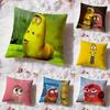 Cute L-LarvaS Cushion Cover Premium Comfort Reversible Pillow Cove -Two In One Design for Any Room & Car Interior