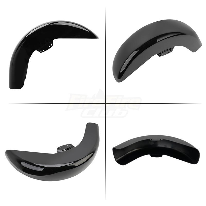 Motorcycle Front Fender Mudguard Cover Gloss Black For Harley Touring Electra Glide Street Road King Glide Ultra 2014-up