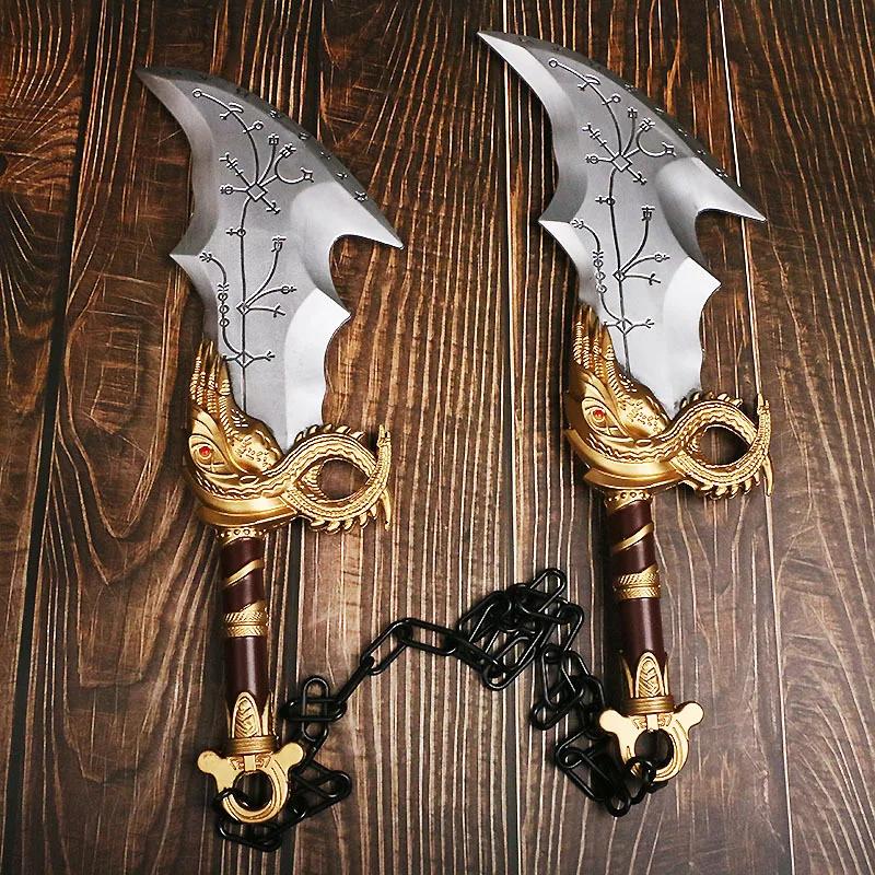 45cm Kratos Katana God of War 4 Sword Cosplay Prop PU Athena Blade Chaos Sword Real Size Japanese Katana Samurai Sword Toy Gift