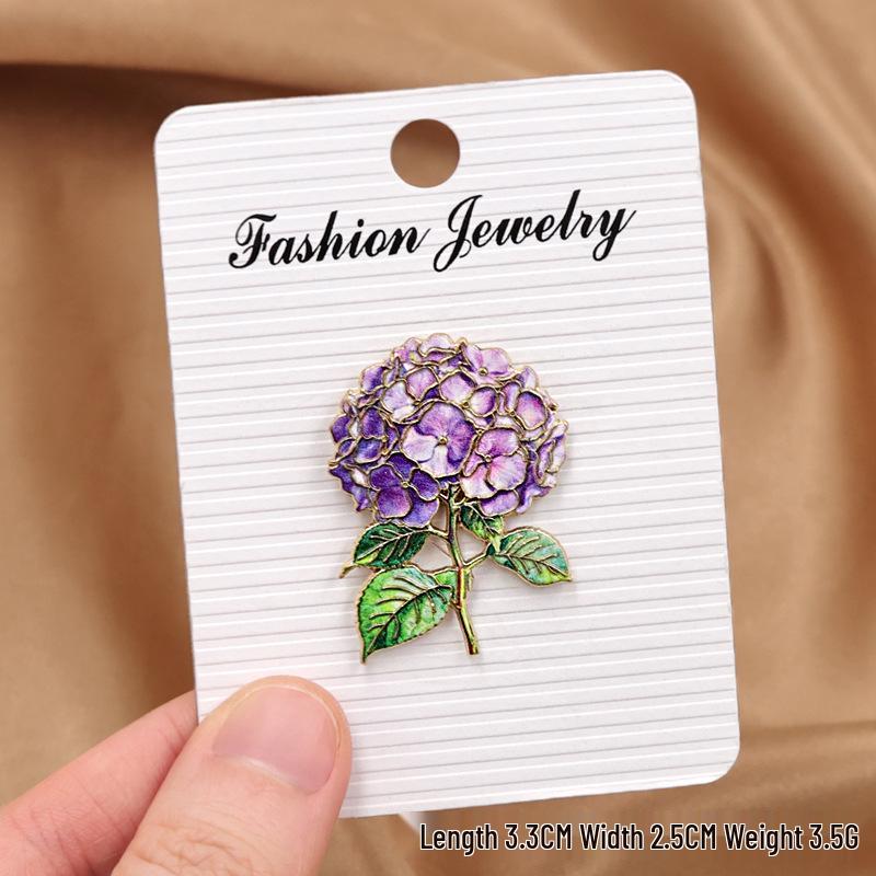 European & American Hydrangea Flower Brooch - Festival Gift Ornament Badge