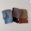 Winter Kids Scarf One-Piece Hat Fashion Striped Knit Ear Protection Hats Children Balaclava Headgear  Baby Hooded Beanie