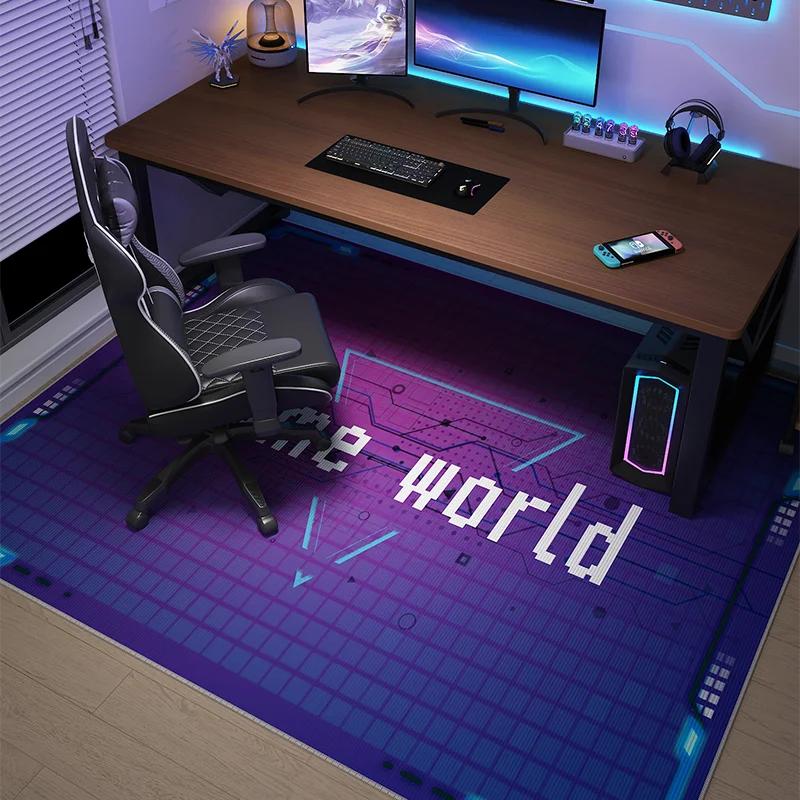 

Chair Gamer Carpet Waterproof Non-slip Living Room Rugs Gaming Swivel Chair Loop Pile Floor Mat Large Size Home Decoration Mats 60*90cm