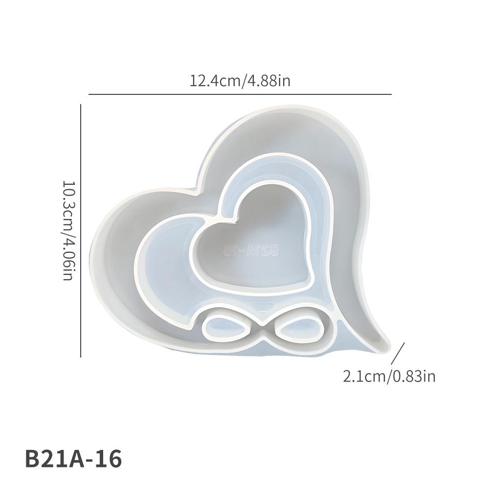 Valentine's Heart-Shaped Silicone Photo Frame Mold for DIY Projects