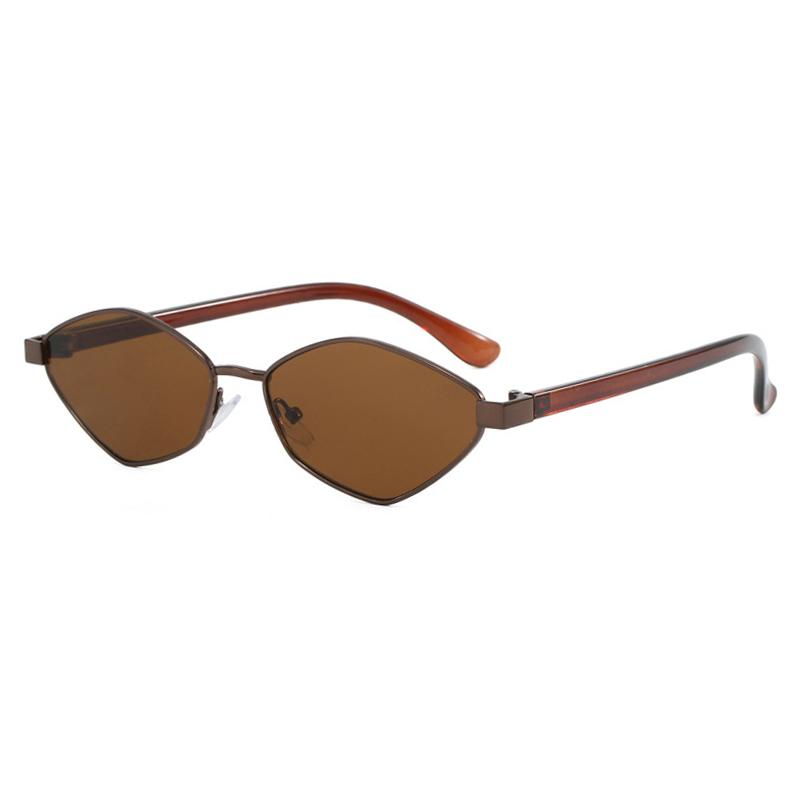 Small Polygon Women Sunglasses Light Weight Irregular Metal Sun Glasses For Ladies Fashion Travelling Driving Shades UV400