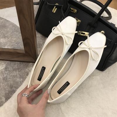 Novo estilo de moda luxo renda amarrar perna cetim seda ballet flats mulher quadrado toe laço elástico bailarinas sapatos mujer