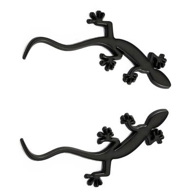 3D Geckos Metall Roller Auto Aufkleber Abzeichen Embleme Sticker Packung mit 2 Stück Für Kreative Und Individualisierte Fahrzeugdekoration
