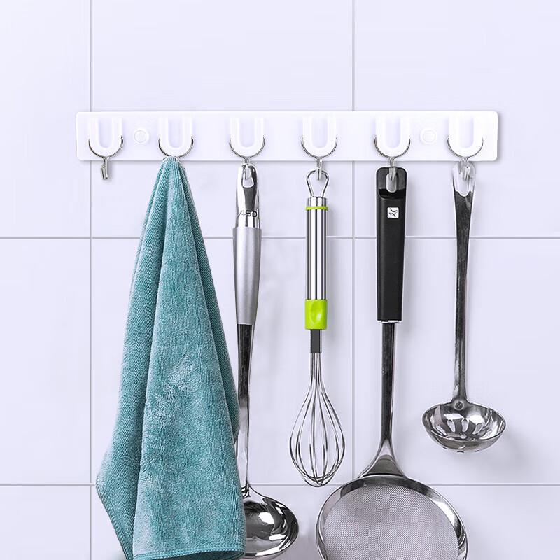 Chahua Nail-Free Adhesive Bathroom Door Hook Rack