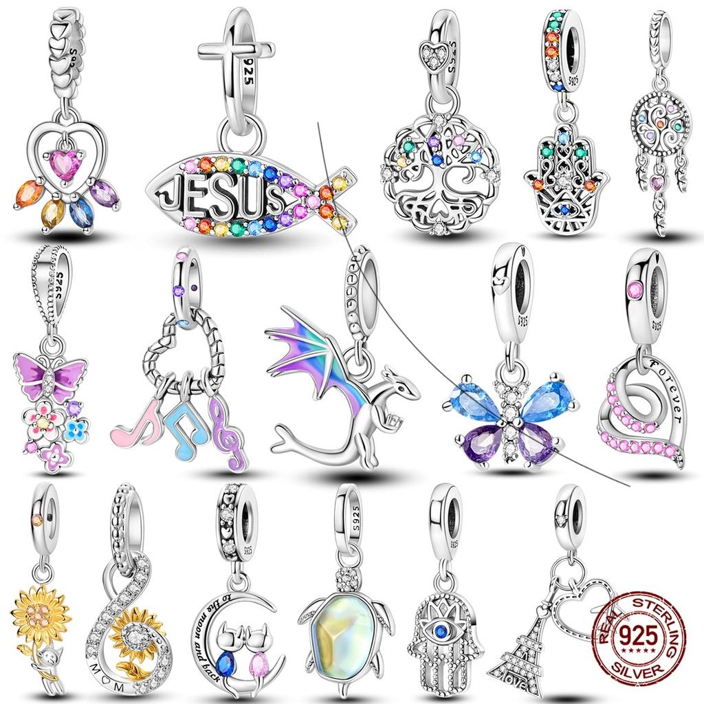 New Real Copper Cz Zircon Charms Bead Butterfly Dragonfly Pendants Fit Original Bangle Bracelets Diy Jewelry