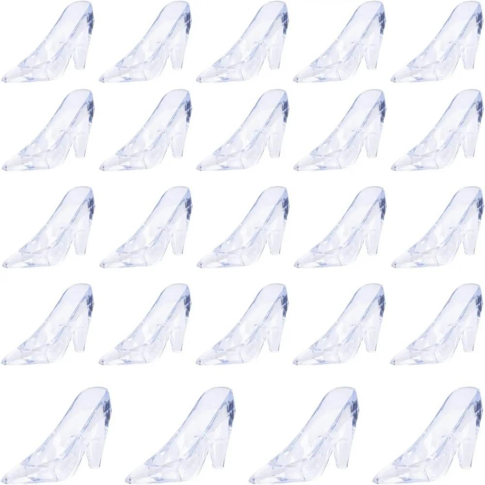 12PCS Creative Princess Slippers 3.5 Inch Crystal Shoes New Mini Cinderella Slippers
