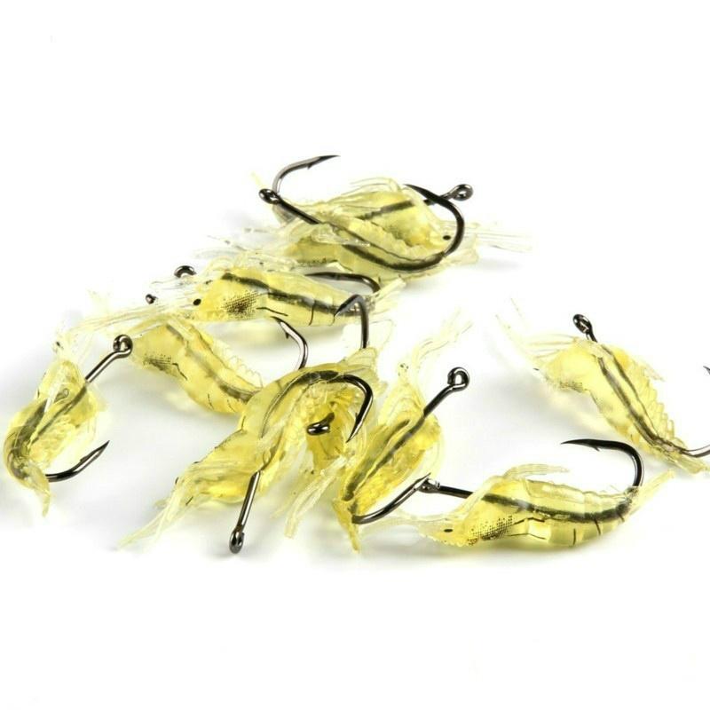 10шт / лот креветок рыбалка приманки мягкие креветки креветки 10pcs