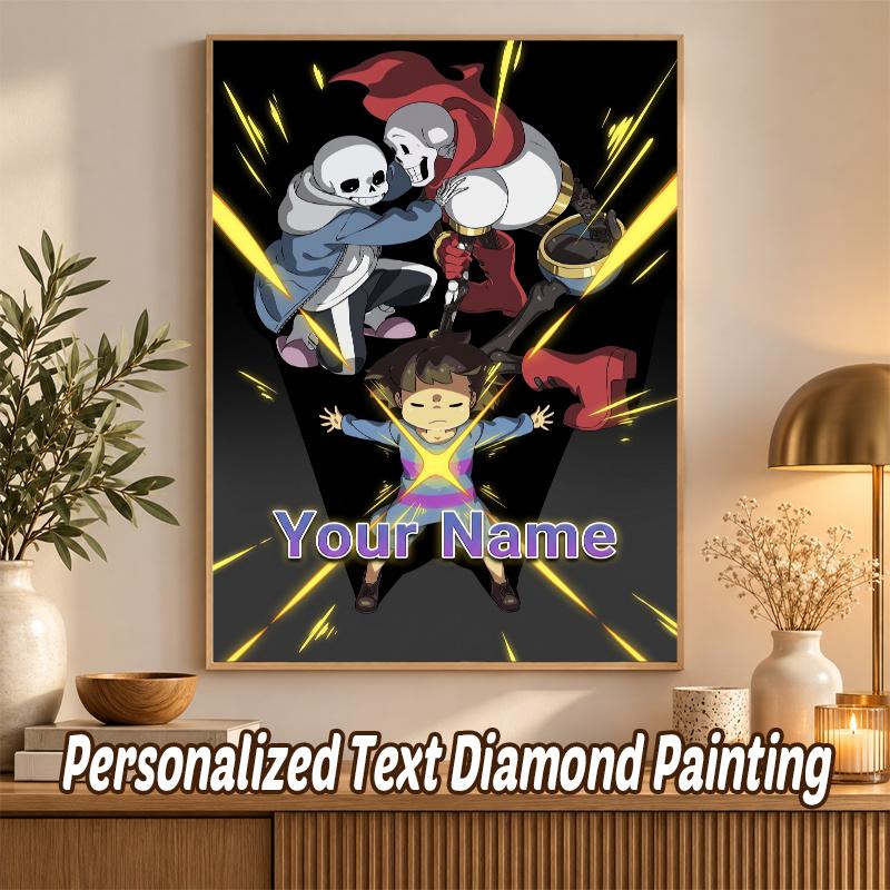 Undertale Custom Name Text 5D Diamond Painting Kit DIY Full Drill Diamond Art Decoration