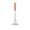 Wooden Handle 8-Piece Silicone Kitchen Utensil Set: Heat Resistant, Non-Stick Silicone Ladle, Spatula, Slotted Spoon with Storage Bucket.
