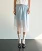 Eontildiyeseu Tencel Lace Midi Skirt, Light Blue