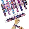 12pcs Theme Slap Bracelets Set Wristband Toys Set for Kids Birthday Party Favors Pinata Fillers Goodie Bag Gifts