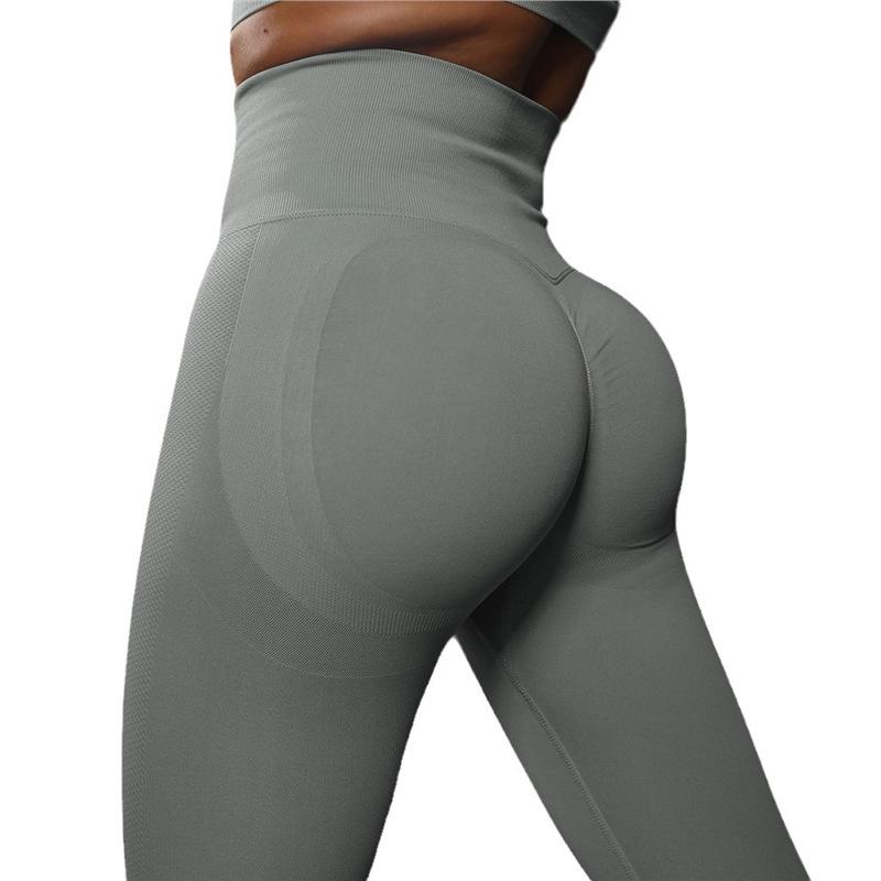 ALO Yoga Dames Hoge Taille Strakke Sportbroek - Perzik Lift Hardlopen Fitness Capris