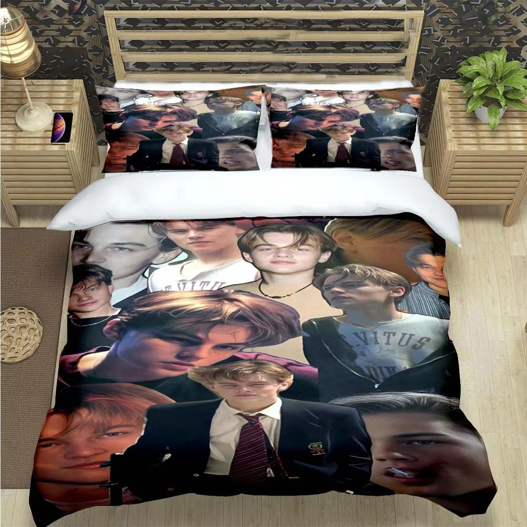 Comforter Famous Actor L-Leonardo Dicaprio Print Bedding Sets Bed Supplies Set Bed Comforter Set Bedding Set Luxury Gift