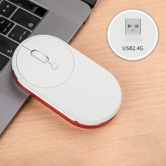 M1 Wireless Mouse Aluminum Alloy Frame Ultra-thin Mini 2.4GHz Rechargeable Silent Mouse