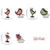 Long Legs Bird Figurine Ornament 2D Flat Holiday Tabletop Decor Christmas Bird Statue  Christmas