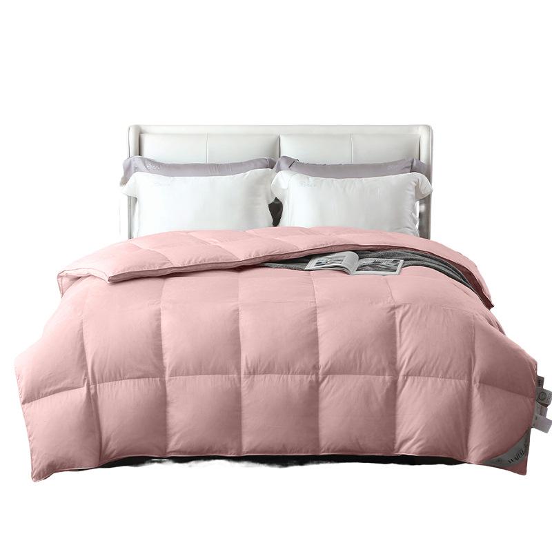 Reine Baumwolle Jacquard Doppellagige Auslaufdichte Daunendeckenhülle mit Kassettensteppung und Füllrohr-Anleitung