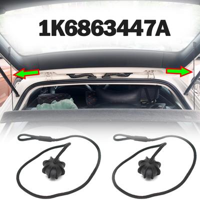 2X Per VW Golf MK5 MK6 Coniglio R R32 R20 GTI Hatch Auto Pacchetto Scaffale Cavo di Corda Tonneau Copertura Perno cinghia 1K6863447A