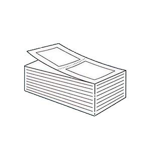 

SATO Logistics PD Label Standard White Plain Strong Adhesive Vertical pieces P115 x W80mm [C Fold] 6,000