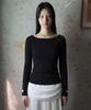 RUBATI Daisy Florette Raglan Long Sleeve Tee_Black