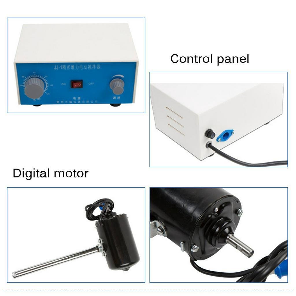 4000rpm Overhead Stirrer Adjustable Churn Stir Machine Blenders Laboratory Stirrer 100W/60W Electric Mixer multi-function Mixer